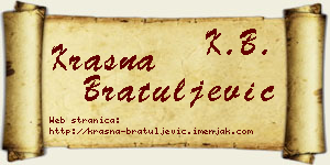 Krasna Bratuljević vizit kartica